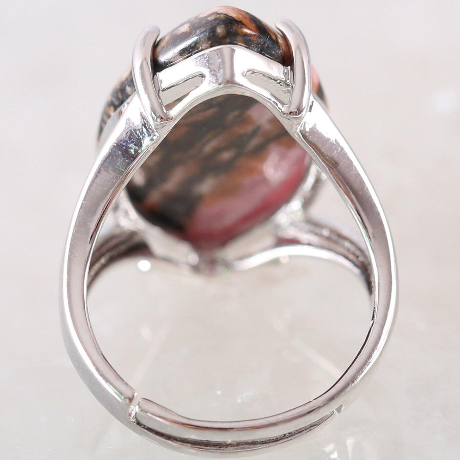 Bague redimensionnable en Rhodonite