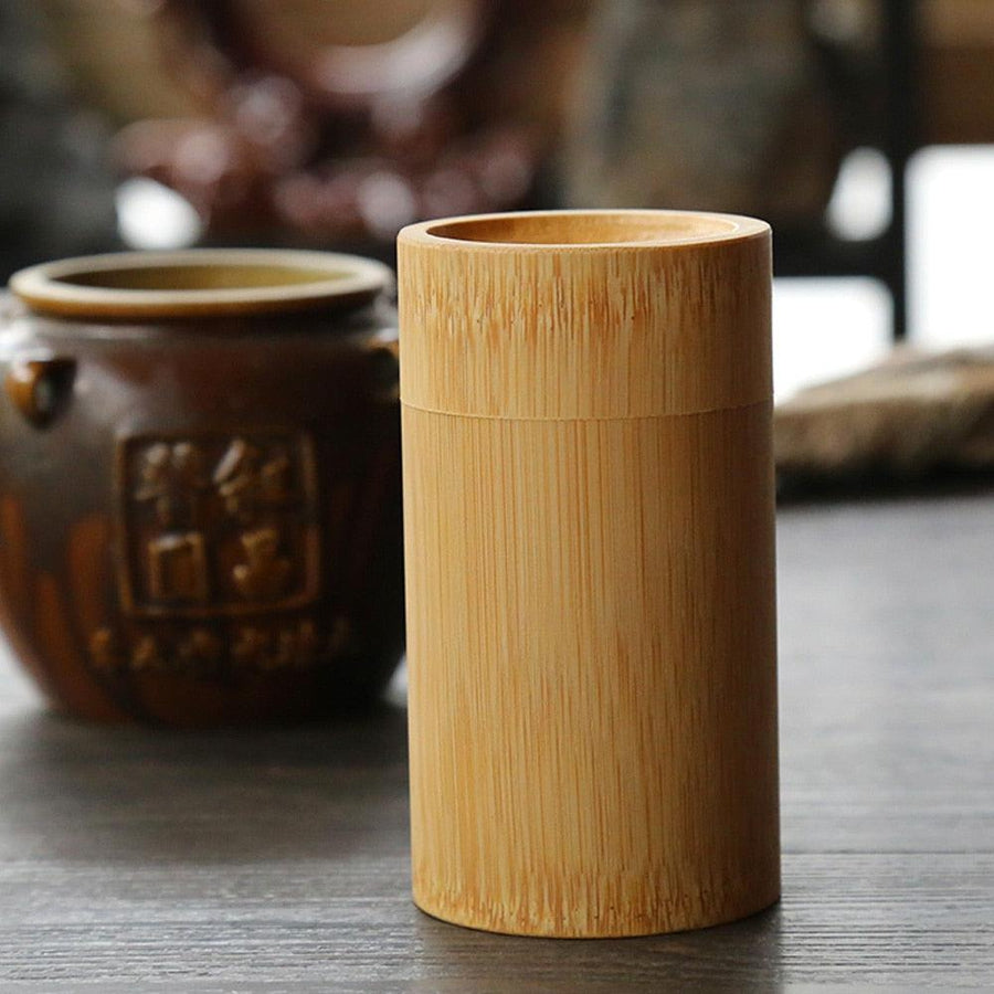 Boîte à thé en bambou 8 compartiments coffret sachets thé vrac
