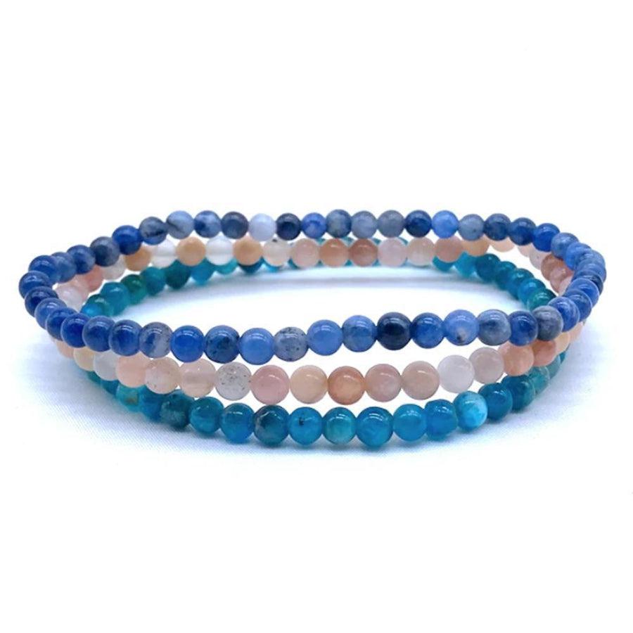 Ensembles de 3 bracelets 4mm en pierres