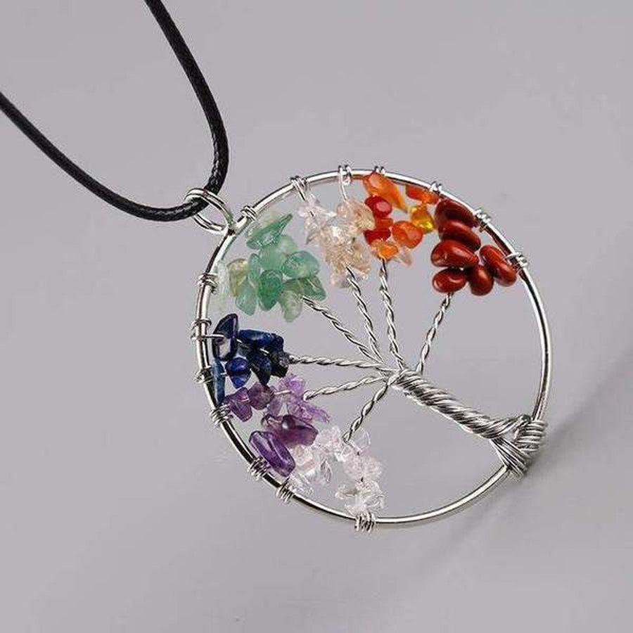 Pendentif arbre de vie des 7 chakras