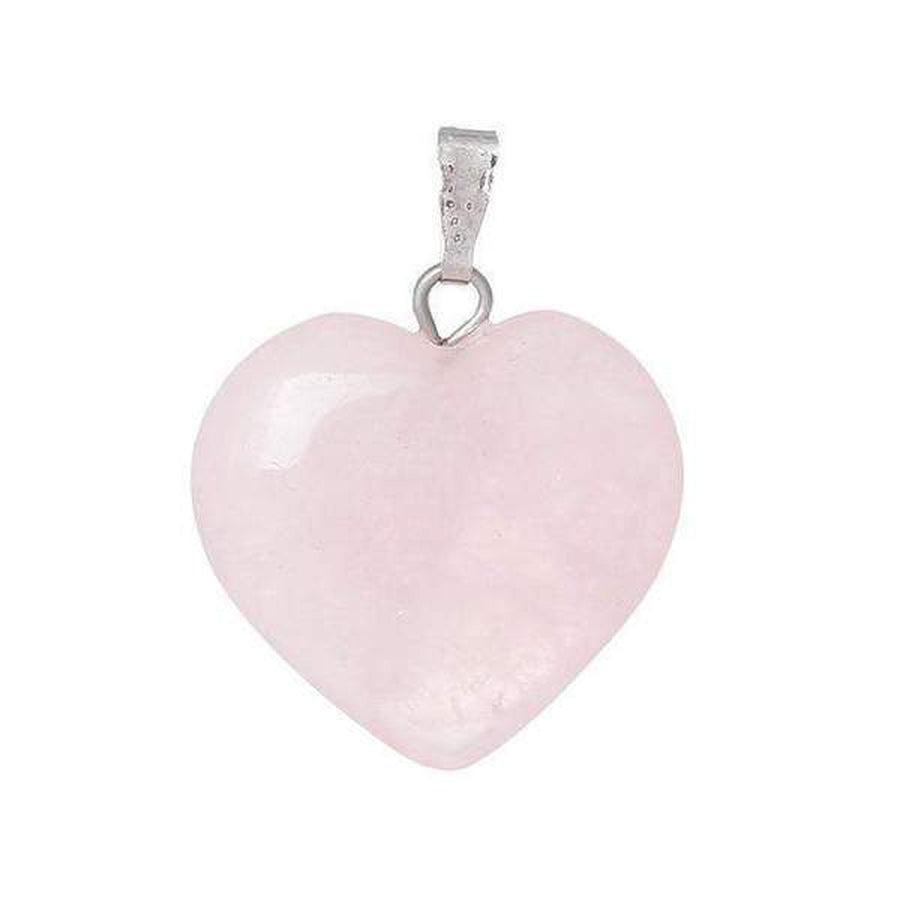 Pendentif d'Amour en Quartz Rose naturel