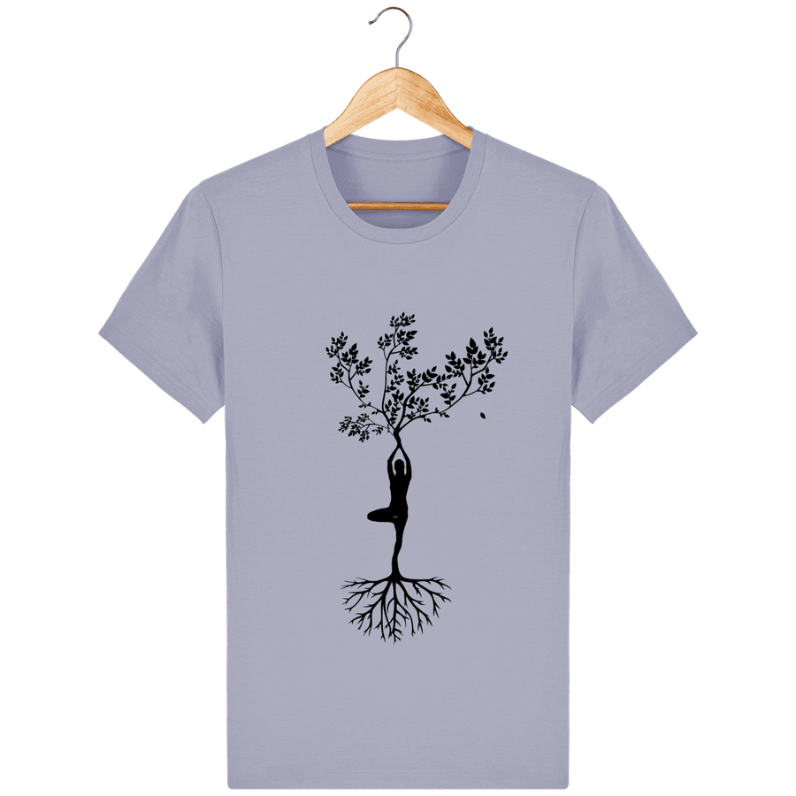 Tee shirt col rond en coton bio pour Femme «Yoga Tree 3»