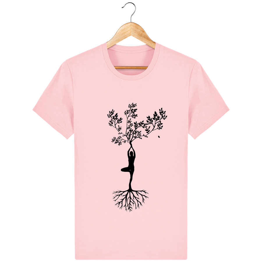 Tee shirt col rond en coton bio pour Femme «Yoga Tree 3»