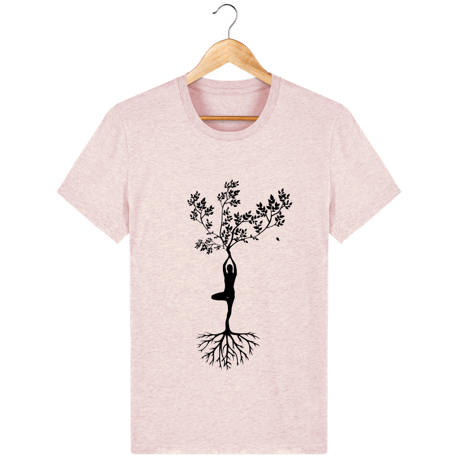 Tee shirt col rond en coton bio pour Femme «Yoga Tree 3»