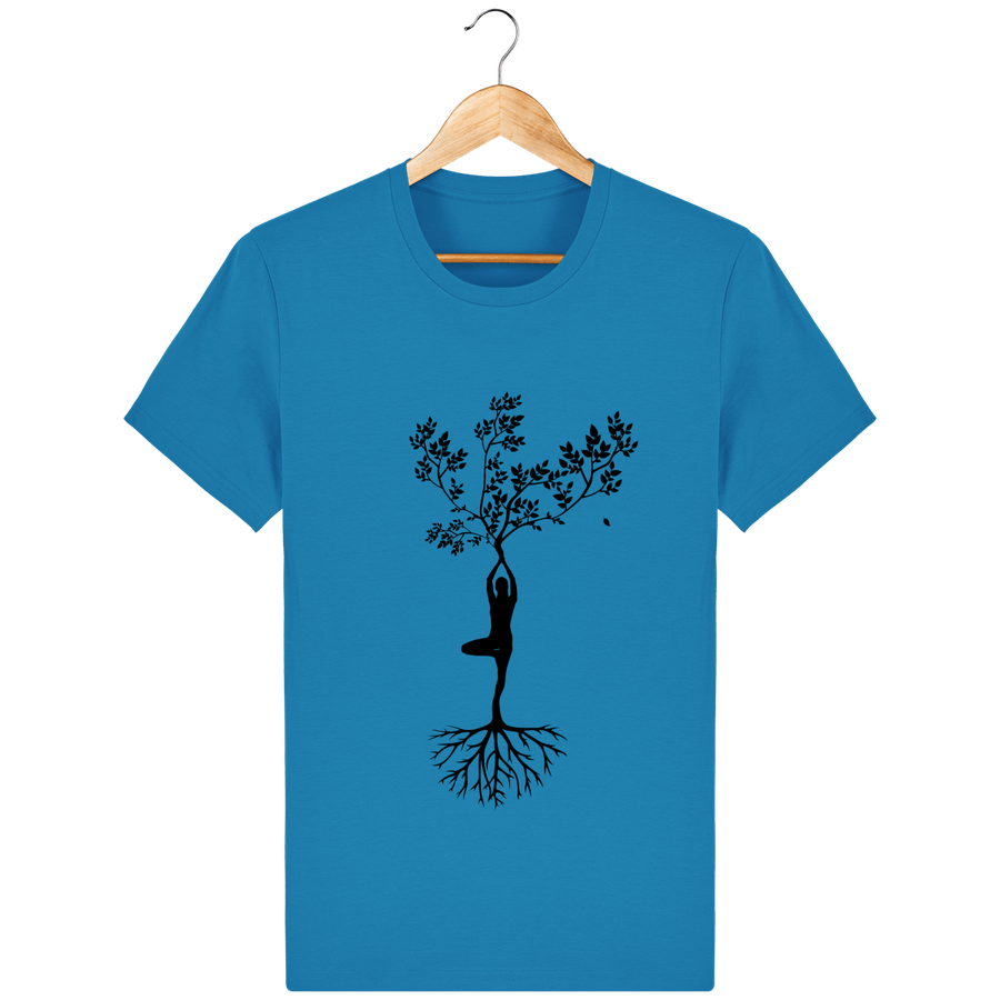 Tee shirt col rond en coton bio pour Femme «Yoga Tree 3»