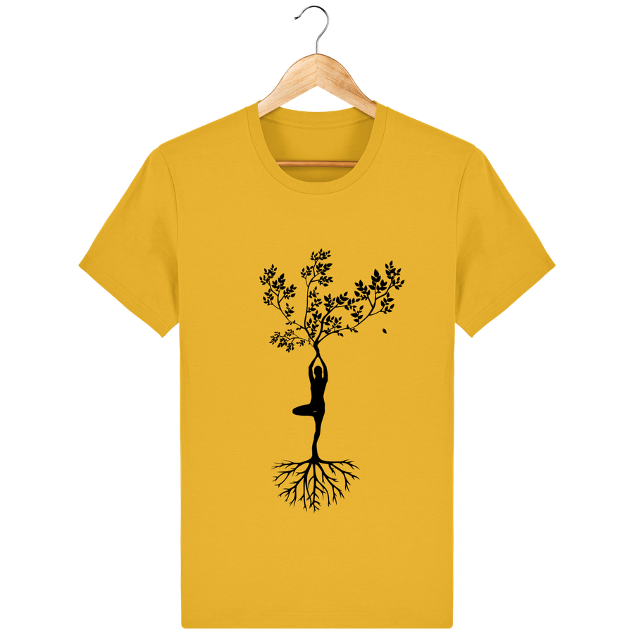 Tee shirt col rond en coton bio pour Femme «Yoga Tree 3»