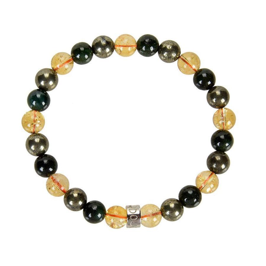 Bracelet « Abondance & Prospérité » en Citrine, Pyrite et Jade